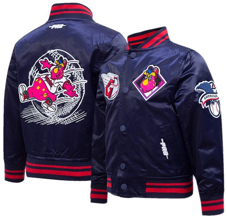 Pro Standard Toddler Cleveland Guardians Navy Satin Jacket