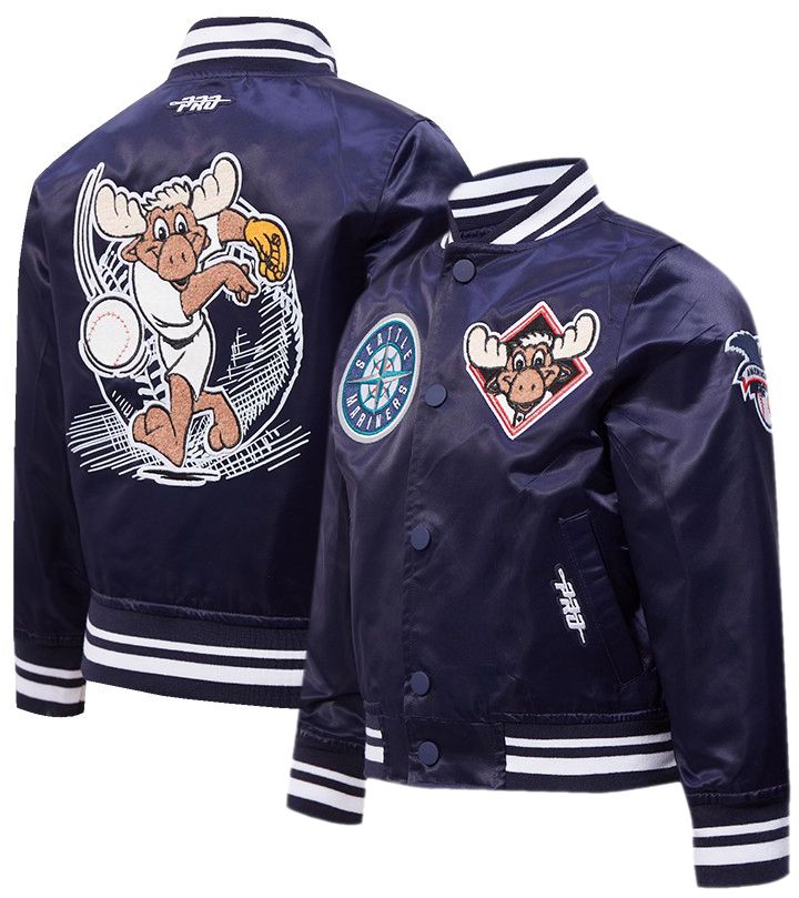 Pro Standard Toddler Seattle Mariners Navy Satin Jacket
