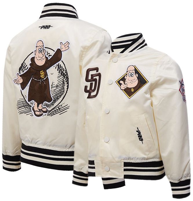 Pro Standard Toddler San Diego Padres Cream Satin Jacket