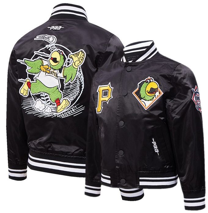 Pro Standard Toddler Pittsburgh Pirates Black Satin Jacket