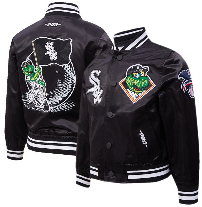 Pro Standard Toddler Chicago White Sox Black Satin Jacket