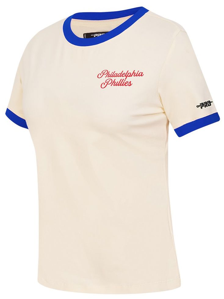 Pro Standard Women's Philadelphia Phillies Cream Ringer Souvenir T-Shirt