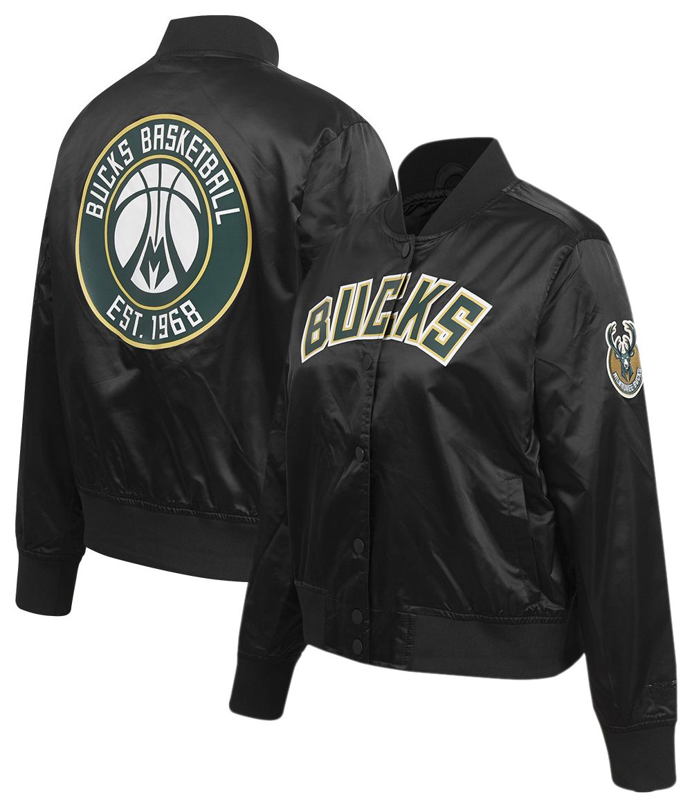 Pro Standard Women's Milwaukee Bucks Black Classic Satin Jacket