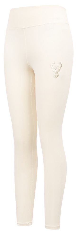 Pro Standard Women's Milwaukee Bucks Off White Neutral Jersey Leggings