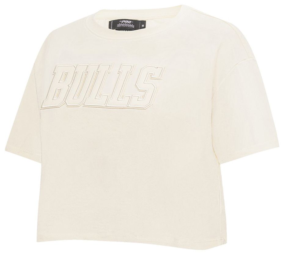 Pro Standard Women's Chicago Bulls Off White Neutral Boxy T-Shirt