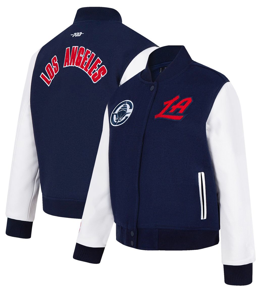 Pro Standard Women's Los Angeles Clippers Navy Classic Wool Varsity Jacket