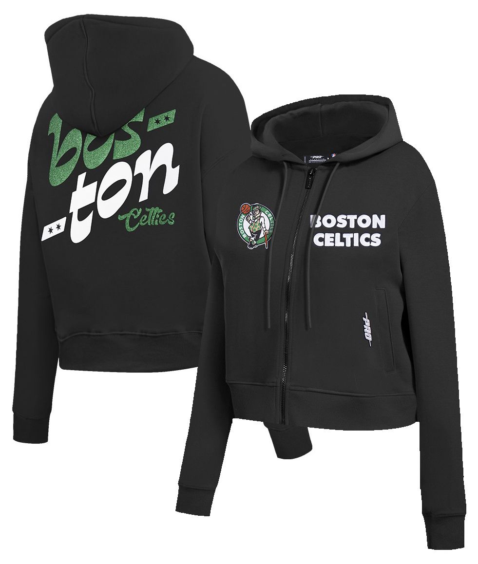 Pro Standard Women's Boston Celtics Black Wordplay Full-Zip Hoodie
