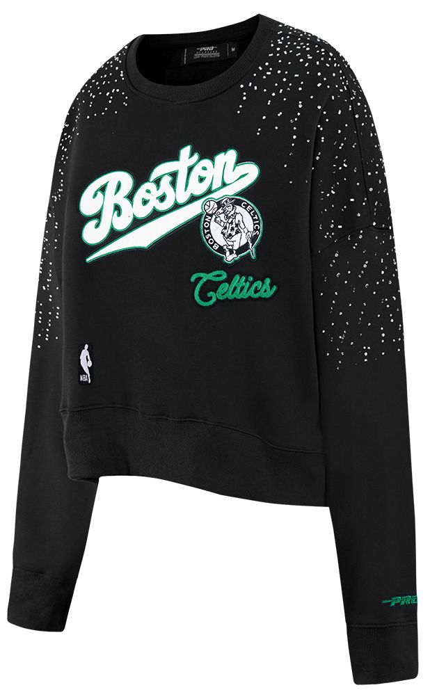 Pro Standard Women's Boston Celtics Black Legacy Fleece Crewneck Sweatshirt