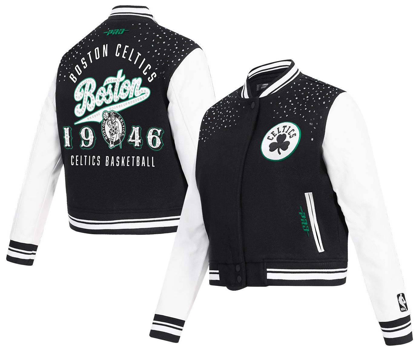 Pro Standard Women's Boston Celtics Black Legacy Varsity Jacket