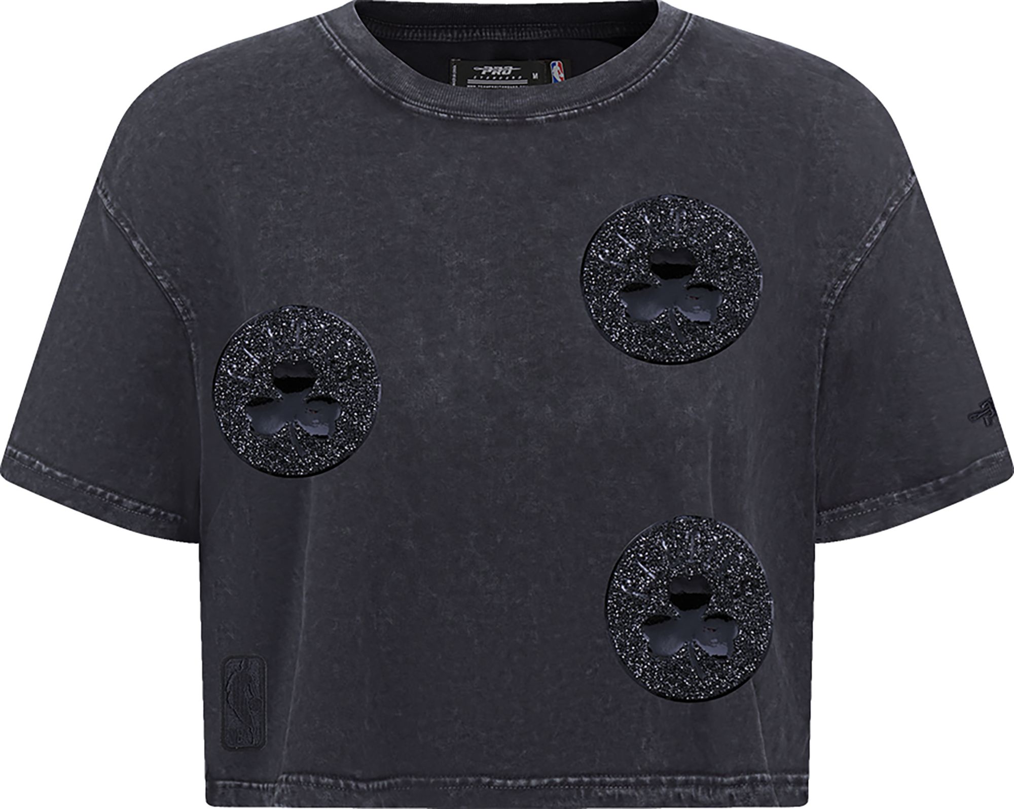 Pro Standard Women's Boston Celtics Black Crystalline Boxy Short Sleeve T-Shirt