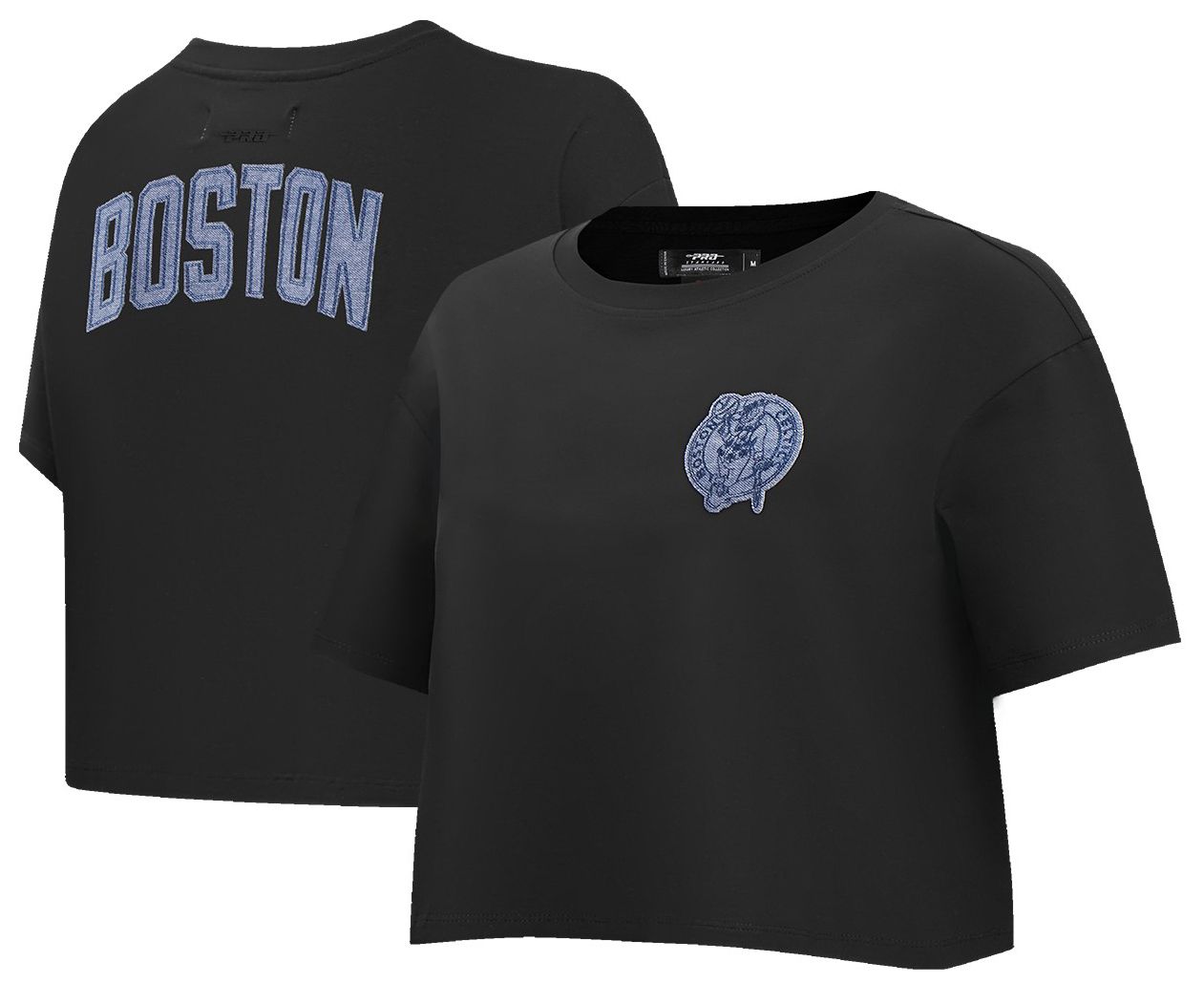 Pro Standard Women's Boston Celtics Black Varsity Blues Boxy T-Shirt