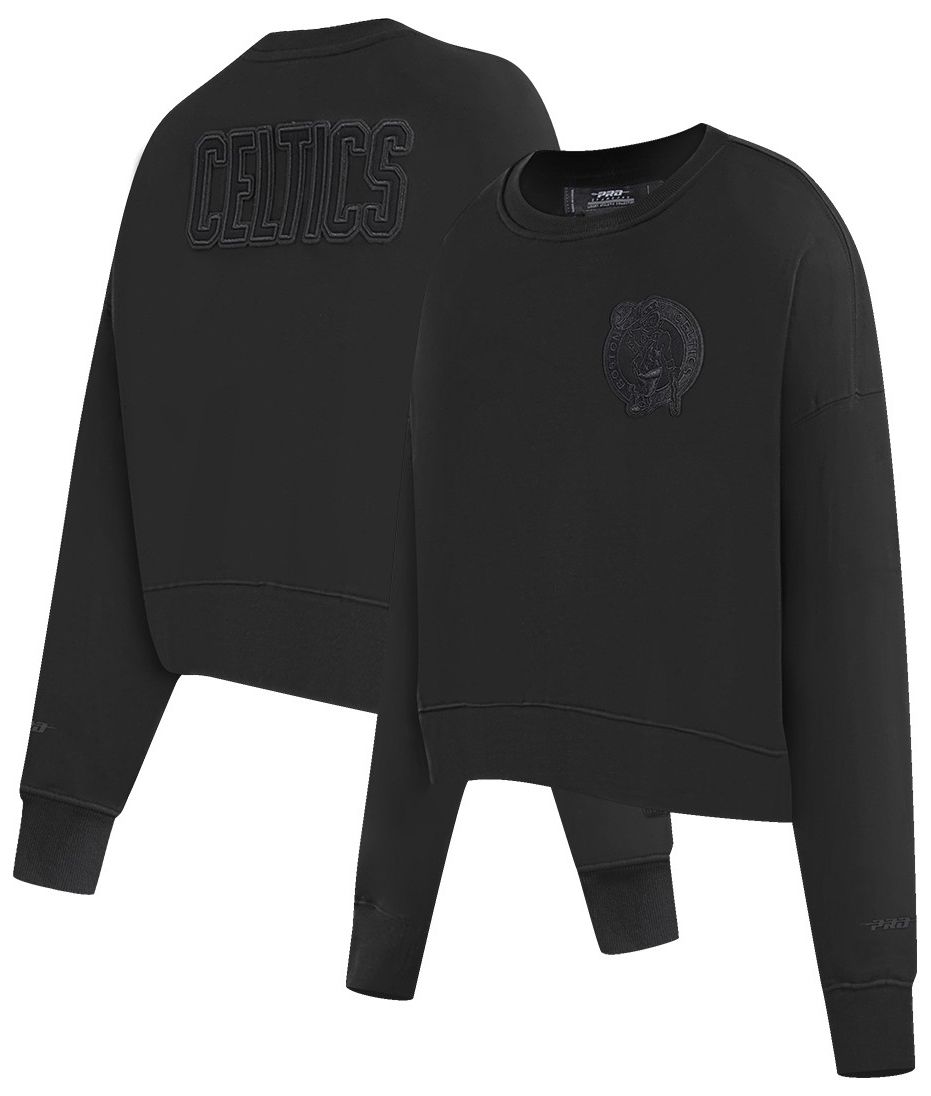 Pro Standard Women's Boston Celtics Black Neutral Fleece Crewneck Sweatshirt