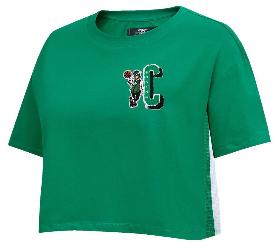 Pro Standard Women's Boston Celtics Green Mash Up Boxy T-Shirt