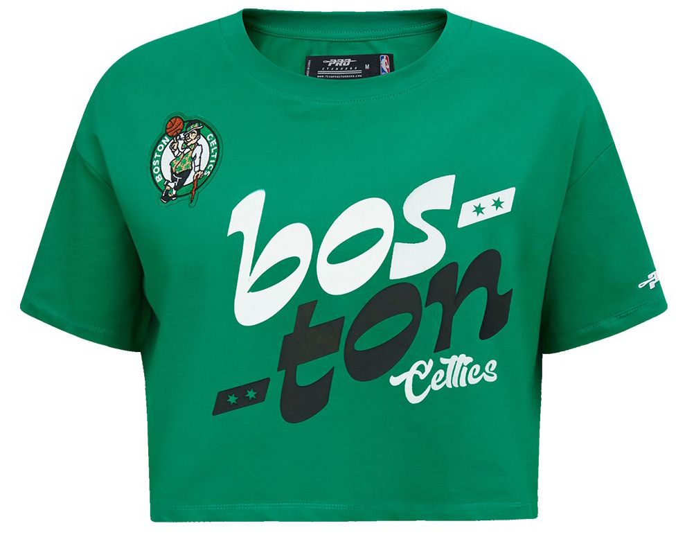 Pro Standard Women's Boston Celtics Green Wordplay Boxy T-Shirt