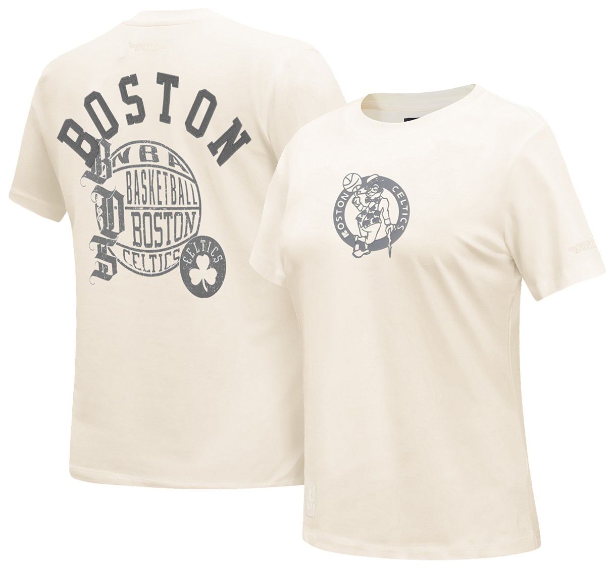 Pro Standard Women's Boston Celtics Off White Legacy Slim T-Shirt