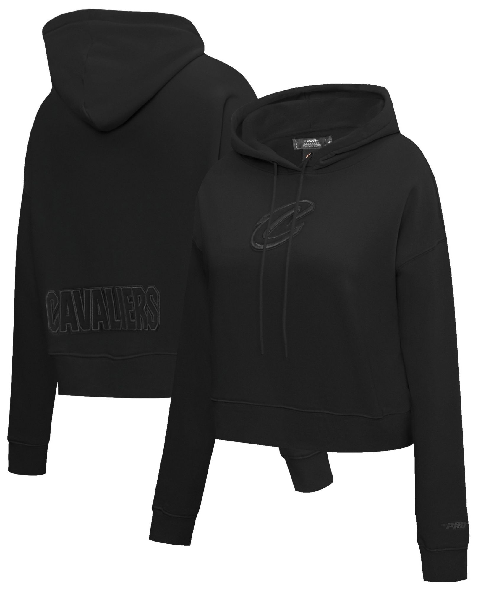 Pro Standard Women's Cleveland Cavaliers Black Neutral Cropped Fleece Pullover Hoodie