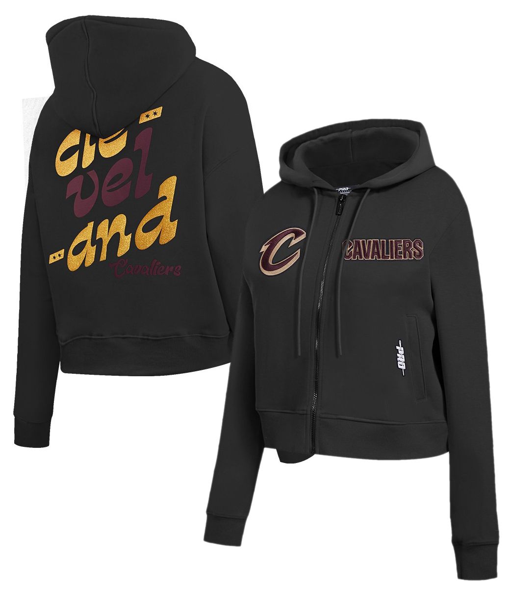 Pro Standard Women's Cleveland Cavaliers Black Wordplay Full Zip Hoodie