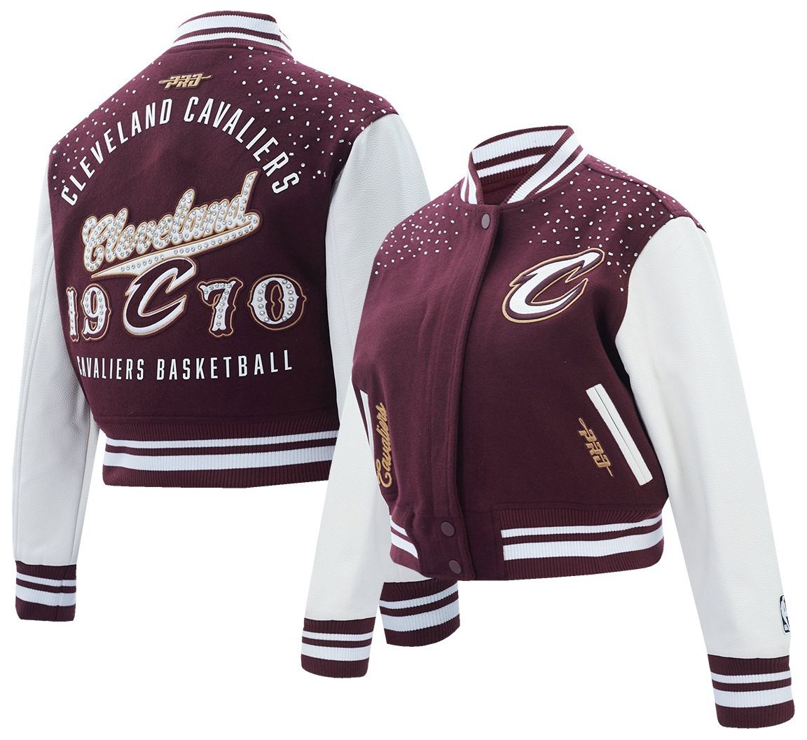 Pro Standard Women's Cleveland Cavaliers Maroon Legacy Varsity Jacket
