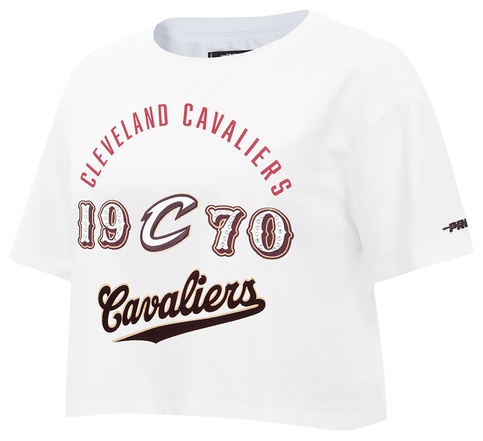 Pro Standard Women's Cleveland Cavaliers White Legacy Boxy T-Shirt