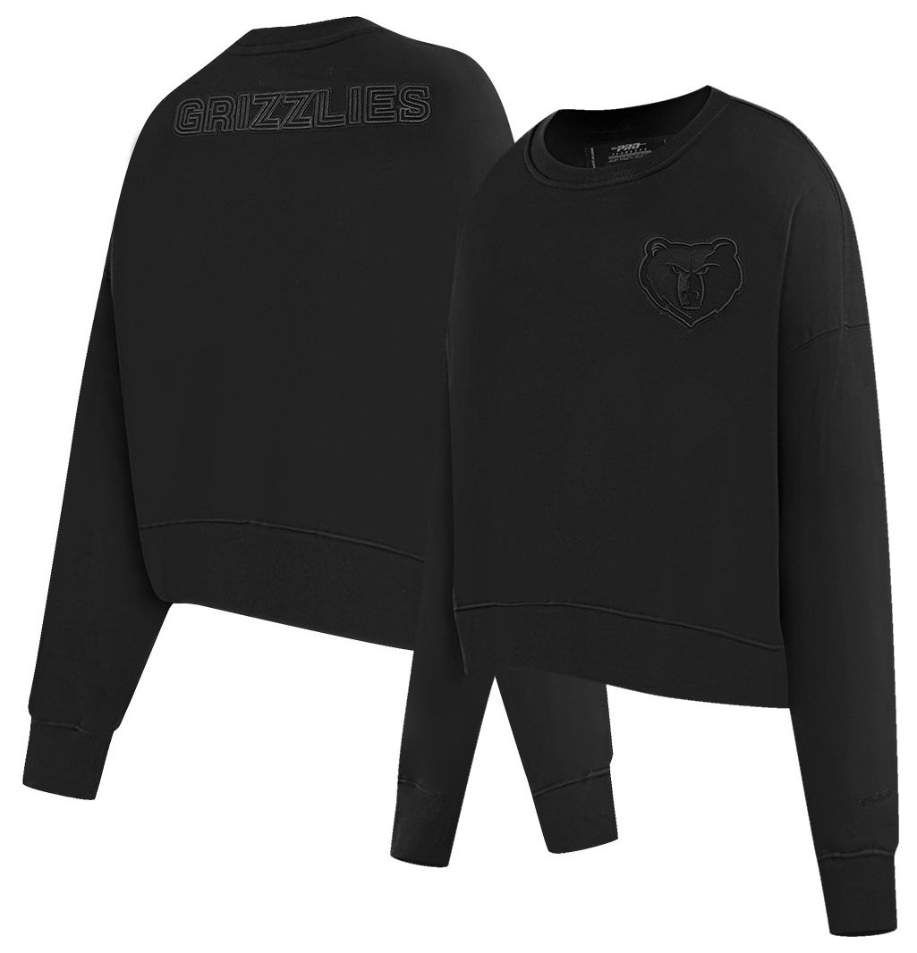 Pro Standard Women's Memphis Grizzlies Black Neutral Fleece Crewneck Sweatshirt