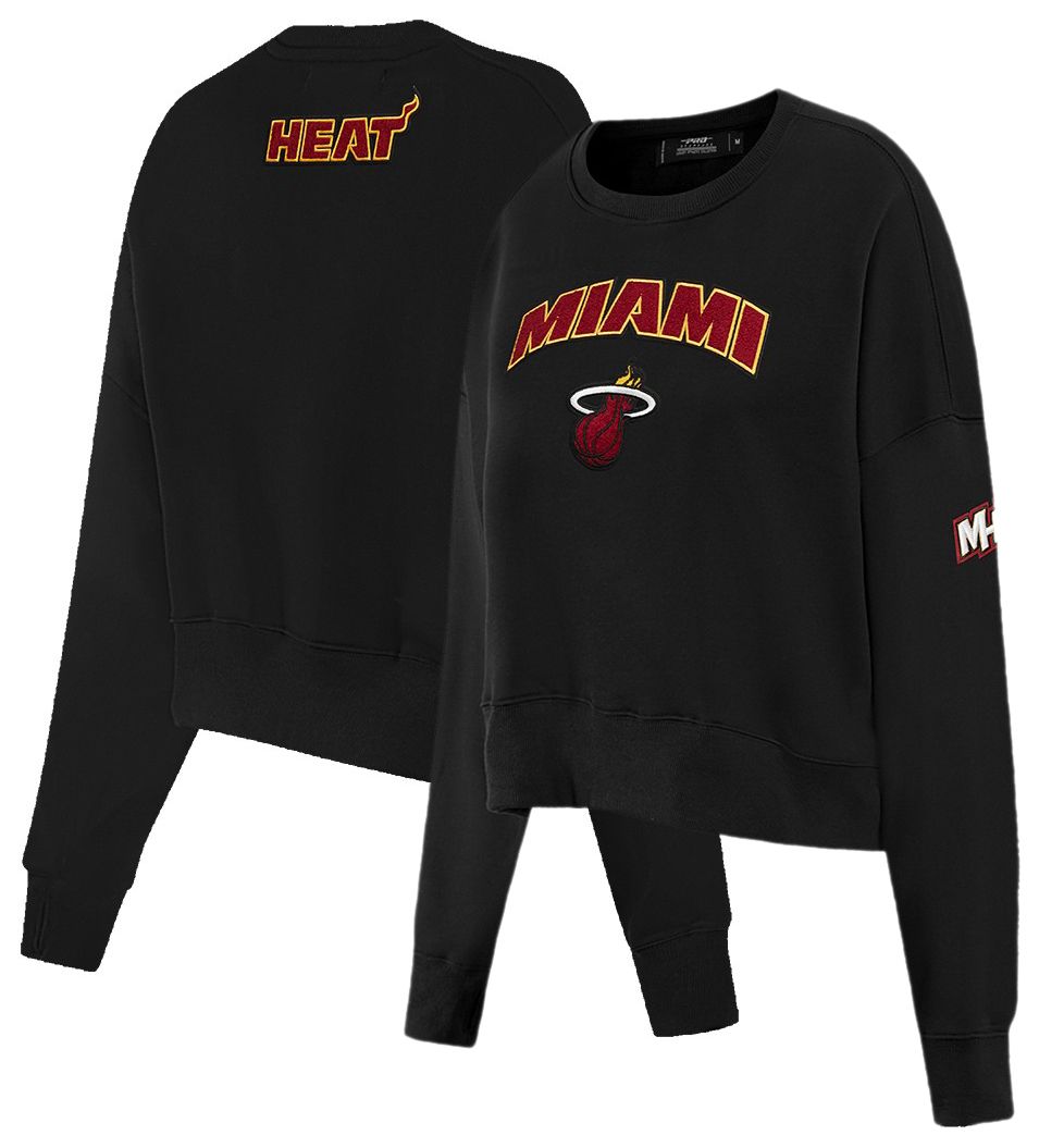 Pro Standard Women's Miami Heat Black Classic Fleece Crewneck Sweatshirt