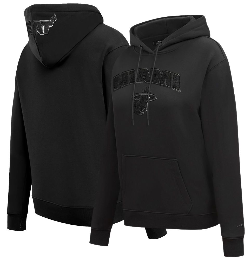 Pro Standard Women's Miami Heat Black Fleece Pullover Hoodie
