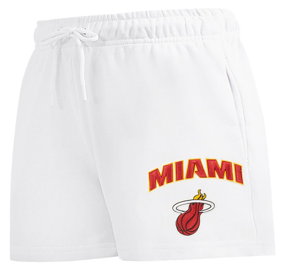 Pro Standard Women's Miami Heat White Classic Fleece Shorts