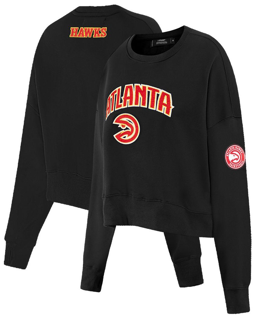 Pro Standard Women's Atlanta Hawks Black Classic Fleece Crewneck Sweatshirt