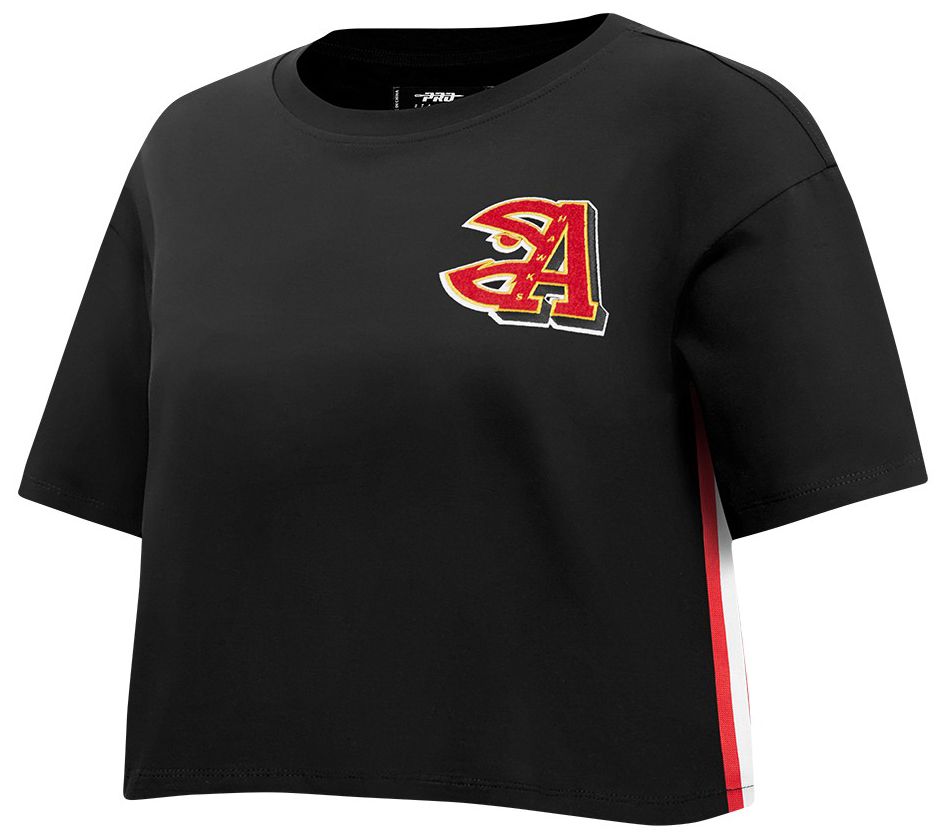 Pro Standard Women's Atlanta Hawks Black Mash Up Boxy T-Shirt