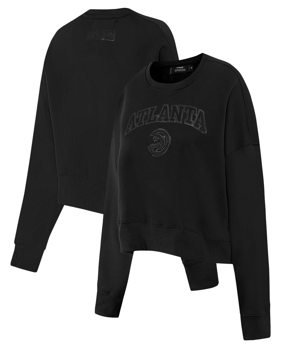Pro Standard Women's Atlanta Hawks Black Fleece Crewneck Sweatshirt