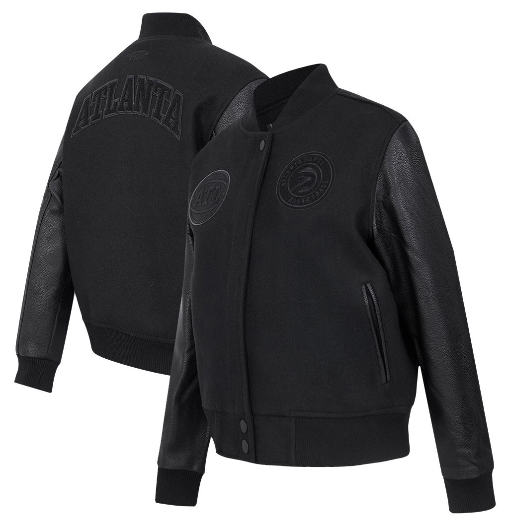 Pro Standard Women's Atlanta Hawks Black Classic Wool Varsity Jacket