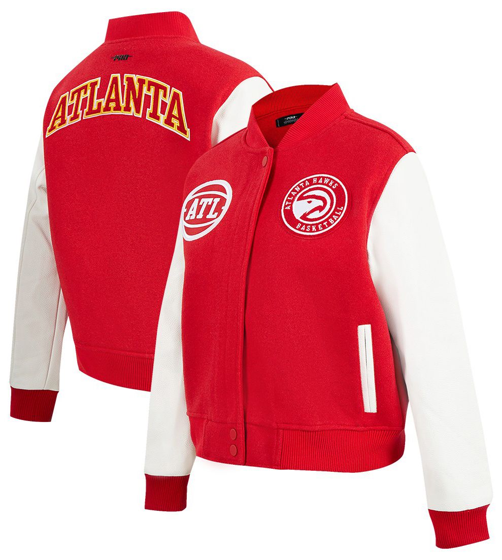 Pro Standard Women's Atlanta Hawks Red Classic Wool Varsity Jacket