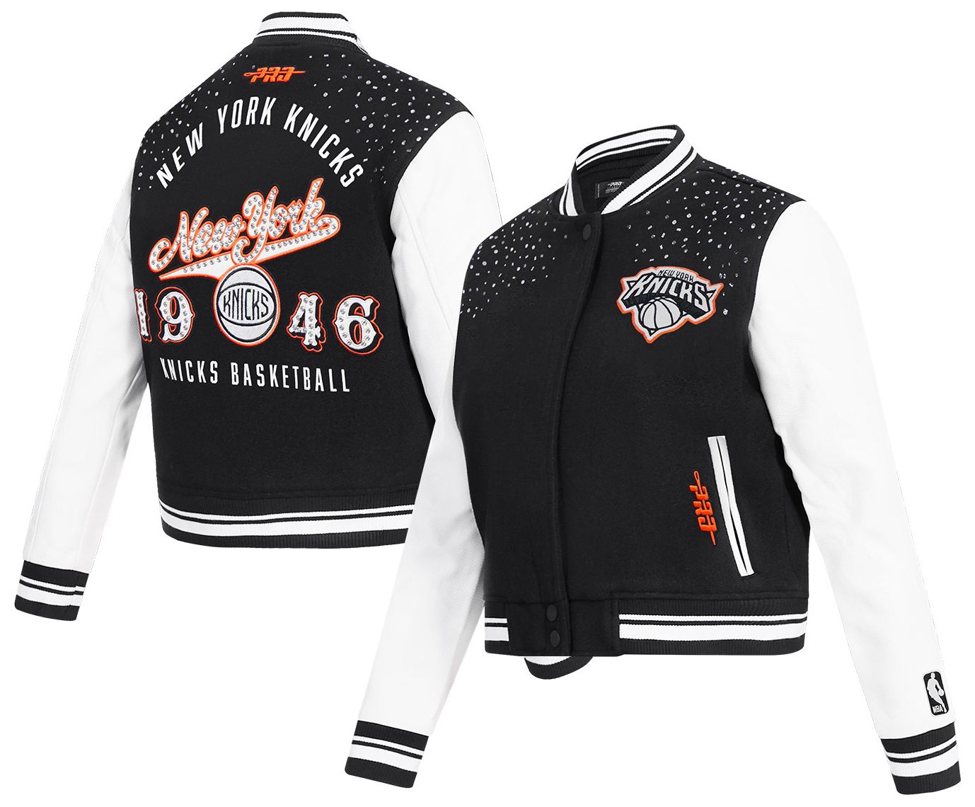 Pro Standard Women's New York Knicks Black Legacy Varsity Jacket