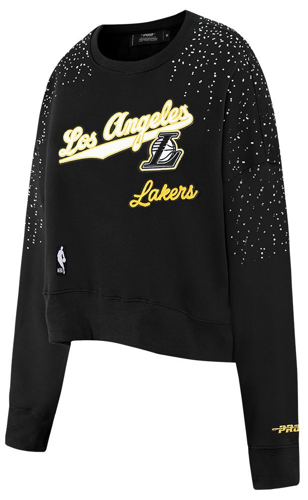 Pro Standard Women's Los Angeles Lakers Black Legacy Fleece Crewneck Sweatshirt