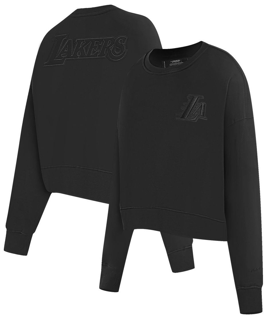 Pro Standard Women's Los Angeles Lakers Black Neutral Fleece Crewneck Sweatshirt