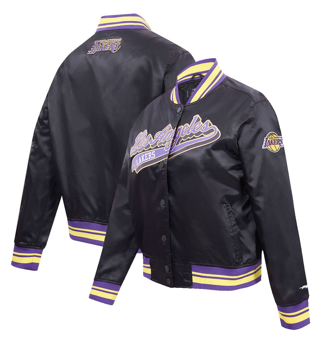 Pro Standard Women's Los Angeles Lakers Script Black Boxy Jacket