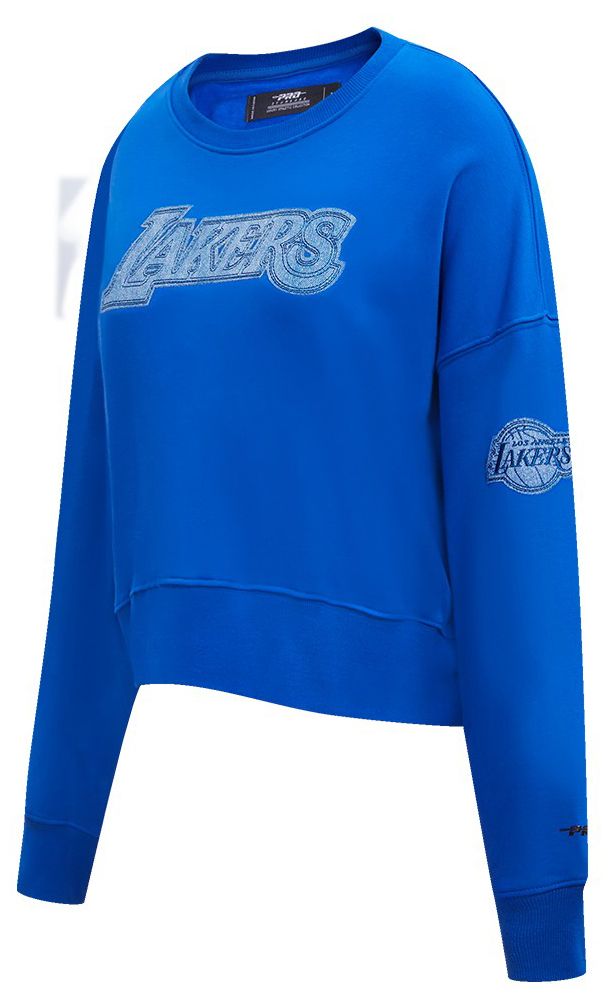 Pro Standard Women's Los Angeles Lakers Blue Varsity Blues Fleece Crewneck Sweatshirt