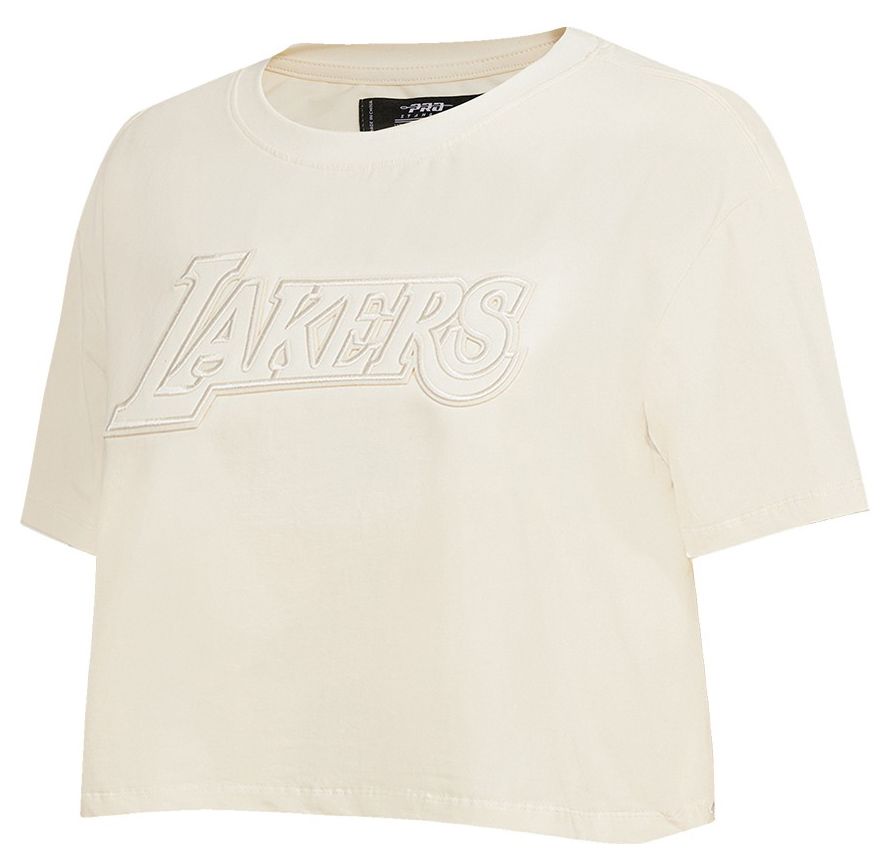 Pro Standard Women's Los Angeles Lakers Off White Neutral Boxy T-Shirt