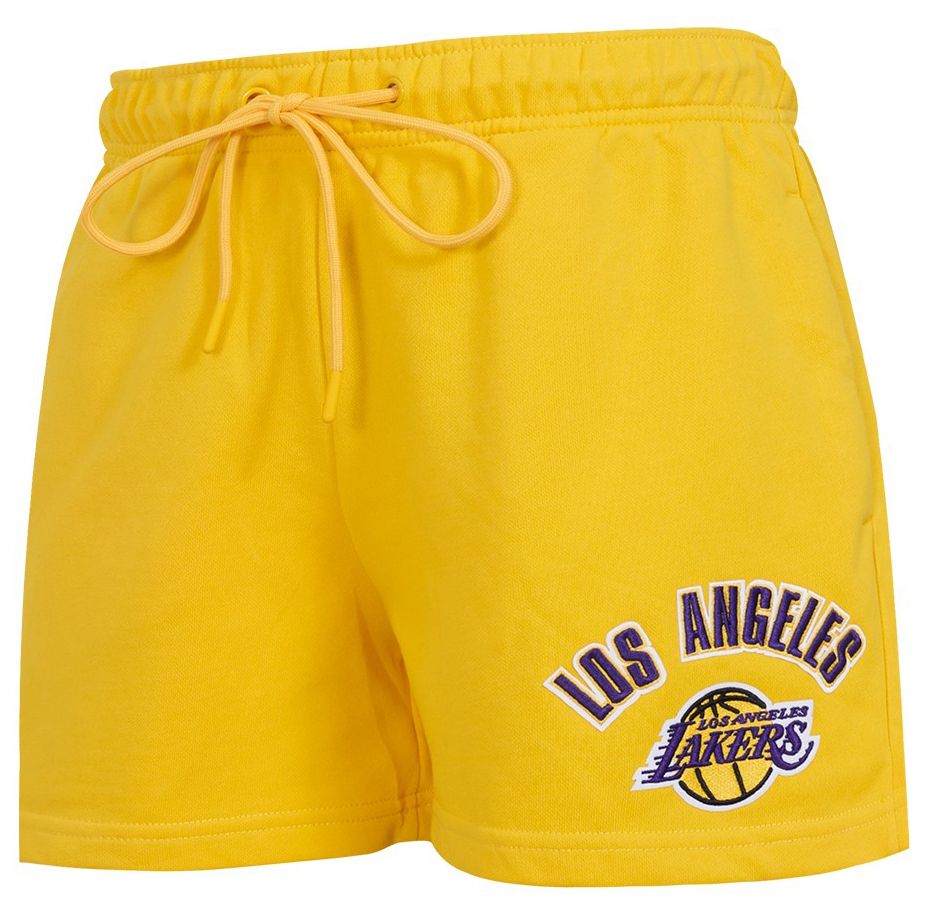 Pro Standard Women's Los Angeles Lakers Yellow Classic Fleece Shorts
