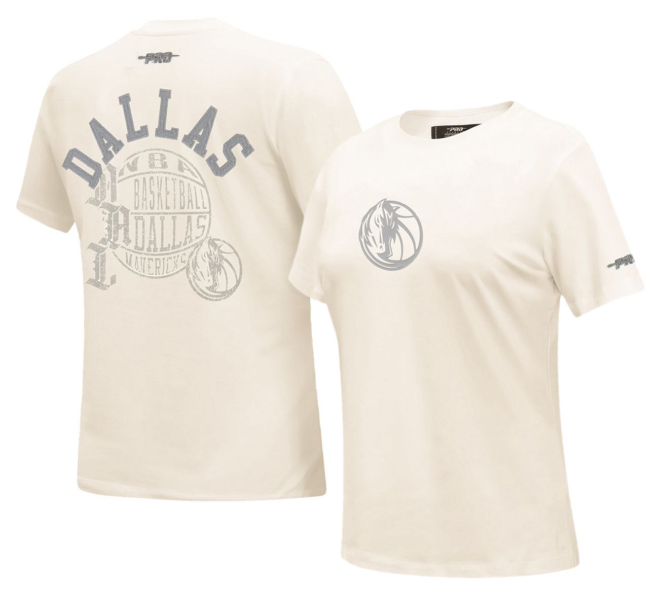 Pro Standard Women's Dallas Mavericks Off White Street Team Slim Fit T-Shirt