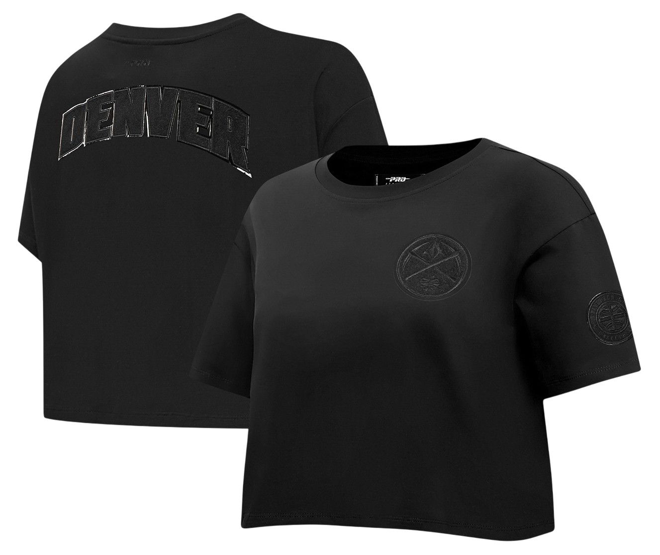 Pro Standard Women's Denver Nuggets Black Boxy Cropped T-Shirt