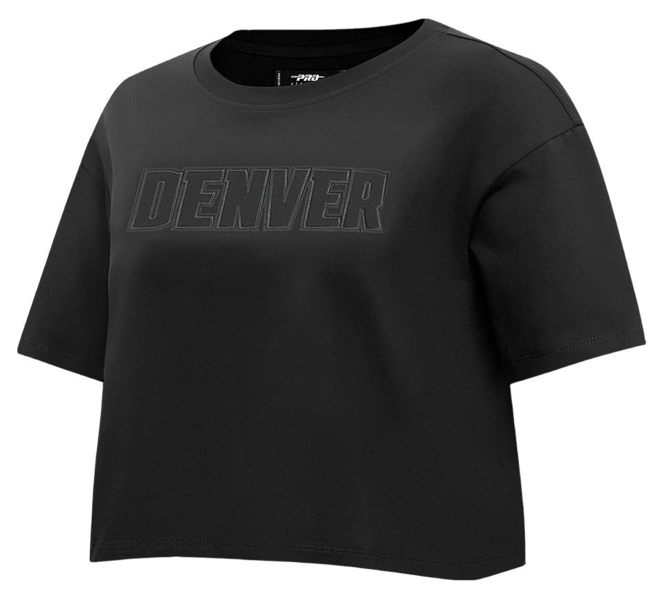 Pro Standard Women's Denver Nuggets Black Neutral Boxy Cropped T-Shirt
