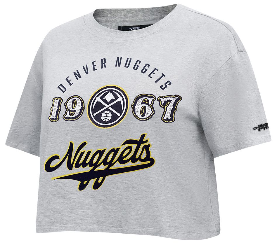 Pro Standard Women's Denver Nuggets Grey Legacy Boxy T-Shirt