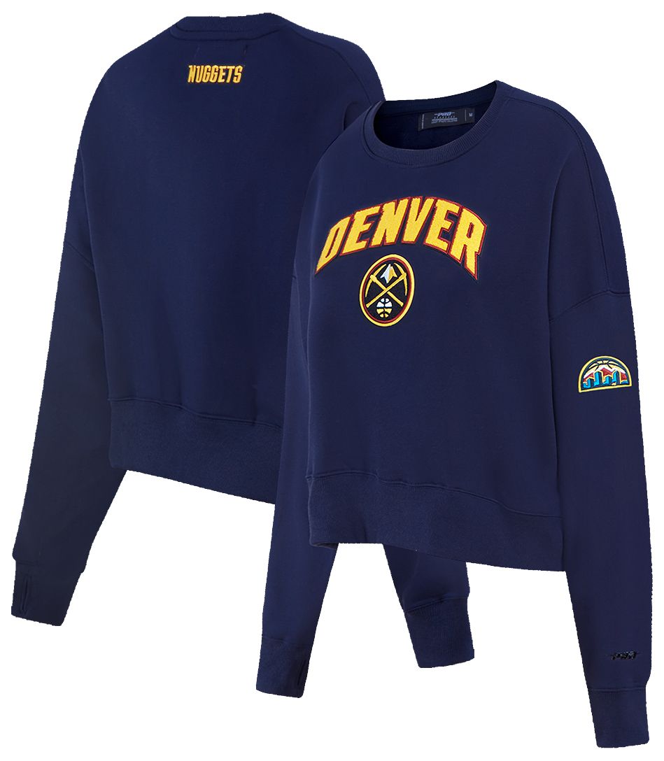 Pro Standard Women's Denver Nuggets Navy Classic Fleece Crewneck Sweatshirt