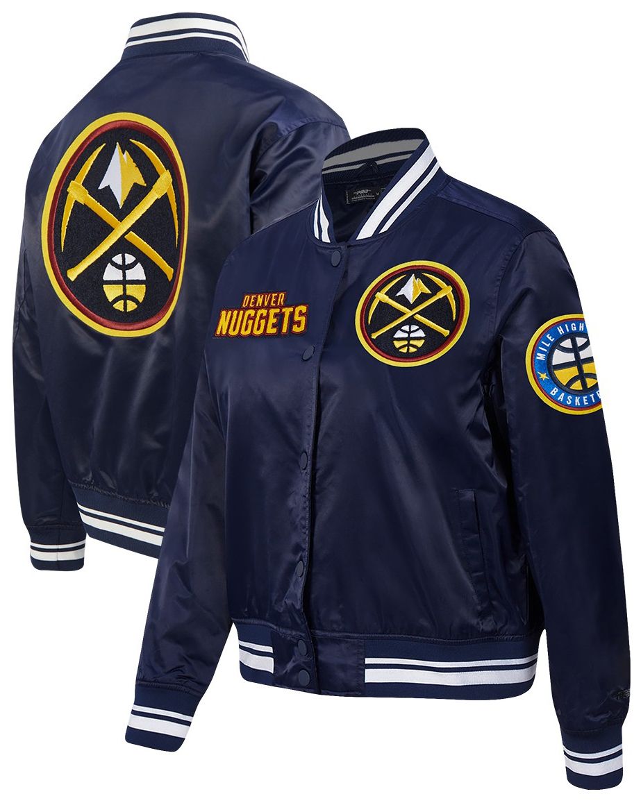 Pro Standard Women's Denver Nuggets Navy Retro Classic Rib Satin Jacket