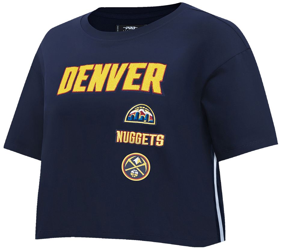 Pro Standard Women's Denver Nuggets Navy Classic Boxy Cropped T-Shirt