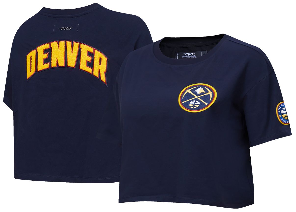 Pro Standard Women's Denver Nuggets Navy Classic Boxy Cropped T-Shirt