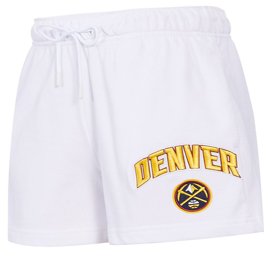 Pro Standard Women's Denver Nuggets White Classic Fleece Shorts