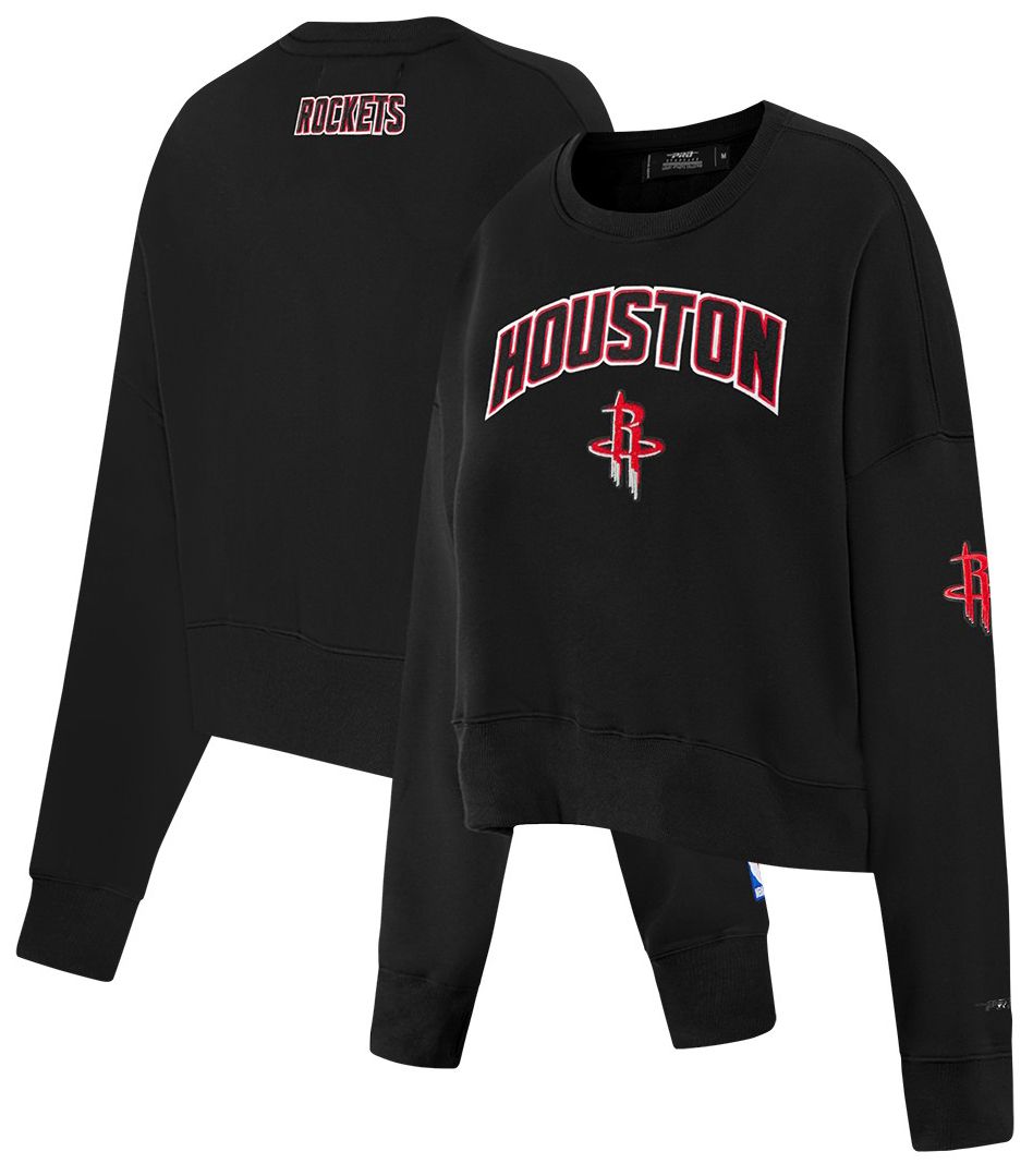 Pro Standard Women's Houston Rockets Black Classic Fleece Crewneck Sweatshirt