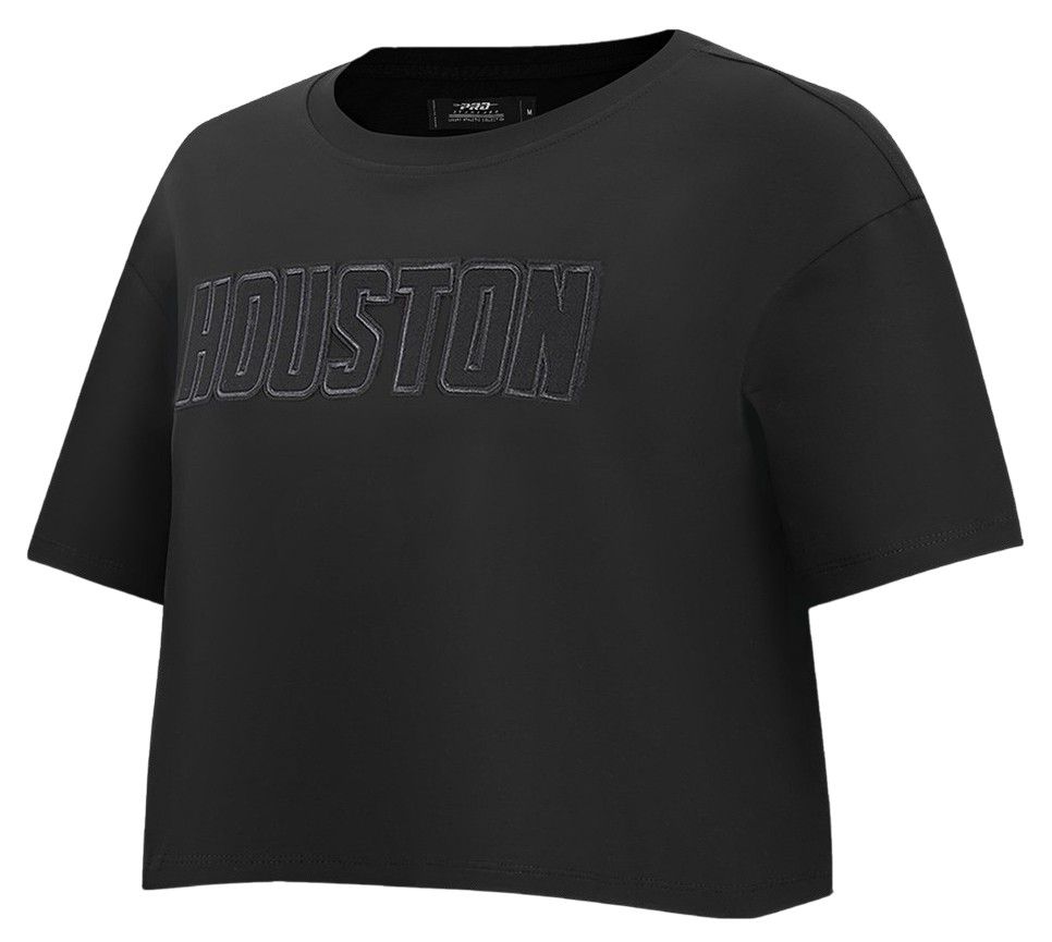 Pro Standard Women's Houston Rockets Black Neutral Boxy Cropped T-Shirt
